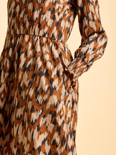 Brakeburn Hunter Dress in Brown