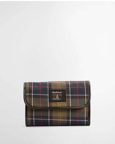 Barbour Tartan Hanging Washbag in Classic
