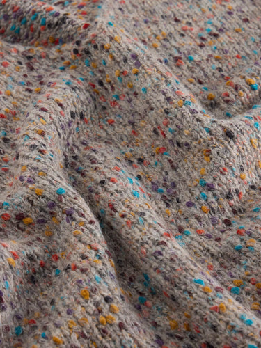 White Stuff Texture V-Neck Jumper in Light Natural