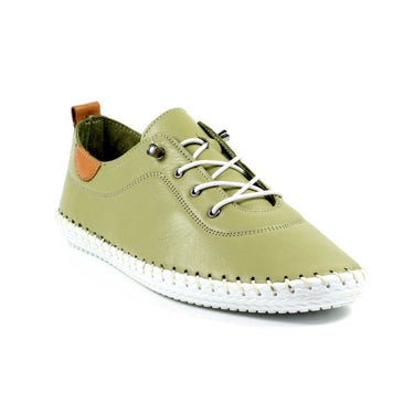 St Ives Leather Plimsoll