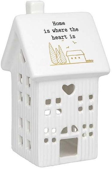 Thoughtful Words 'Home is Where the Heart is' Tall House Tealight