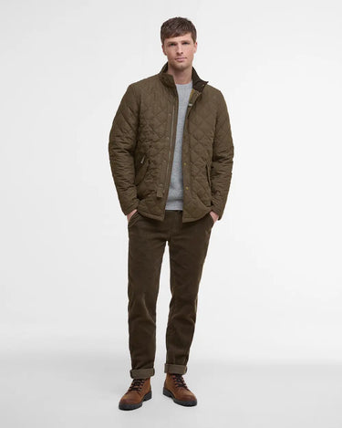 Barbour Men's Shoveler Quilt Jacket in Dark Olive