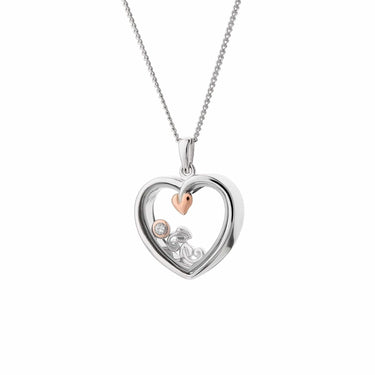 Clogau Tree of Life® Sterling Silver Inner Charm Heart Pendant with Topaz - 3SICLP14