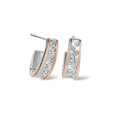Clogau Cariad® Sterling Silver Sparkle Half-Hoop Earrings with Topaz - 3SCCBE01