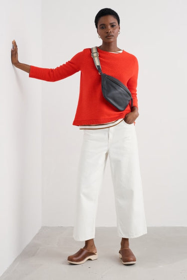 Seasalt Makers Cotton Jumper in Mandarin