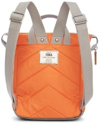 A small Roka Bantry B Small Sustainable Nylon Bag with grey straps by Roka London Bags.