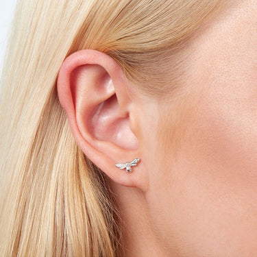 Olivia Burton Lucky Bee Silver Studs Earrings