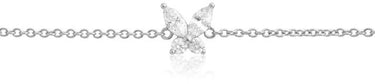 Olivia Burton Sparkle Butterfly Marquise Butterfly Silver Bracelet