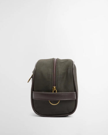 Barbour Waxed Washbag in Olive