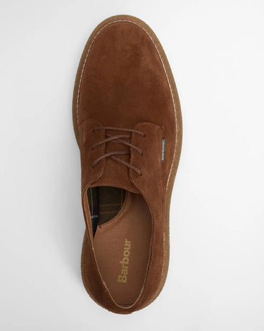 Barbour Harefield Derby Shoe in Toffee Suede