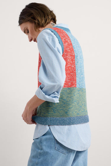 Seasalt Morgana Knitted Vest in Tangle Wood Lagoon Multi