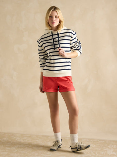Joules Milbourne Navy & White Striped Hoodie