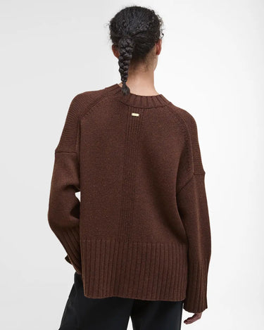 Barbour Sophia Crew Neck Knitted Jumper in Vicuna