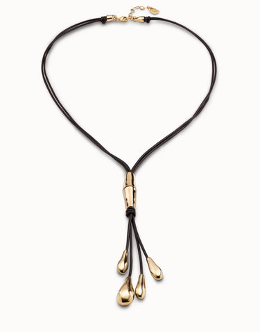 Unode50 Petals Leather Necklace