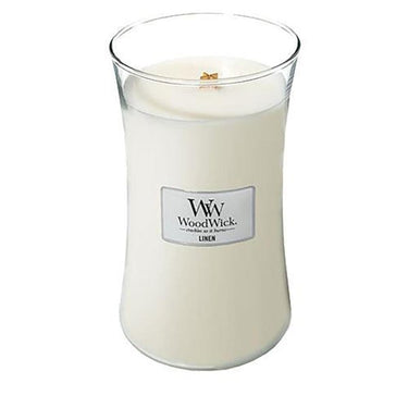 WoodWick Hourglass Candle - Linen (Large)