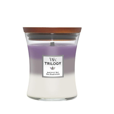 WoodWick Hourglass Candle - Amethyst Sky Trilogy (Medium)