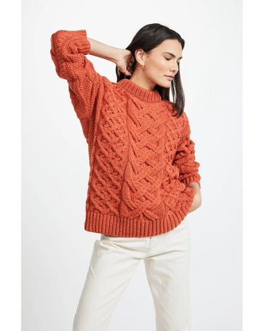 Aran Woollen Mills Dingle Aran Trellis Sweater