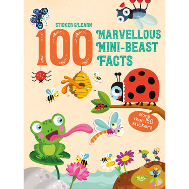 House of Marbles 100 Marvellous Minibeast Facts Sticker & Learn Book