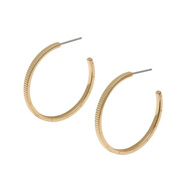 Olivia Burton Linear Gold Hoop Earrings