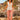 Brakeburn Women's Striped Straight Leg Jeans in Rust