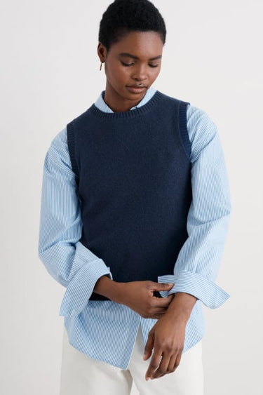 Seasalt East View Knitted Vest in Maritime