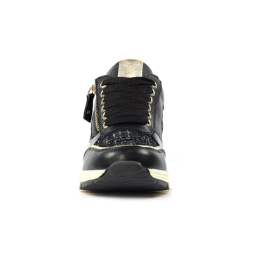 Lunar Jolt Black Wedge Trainers