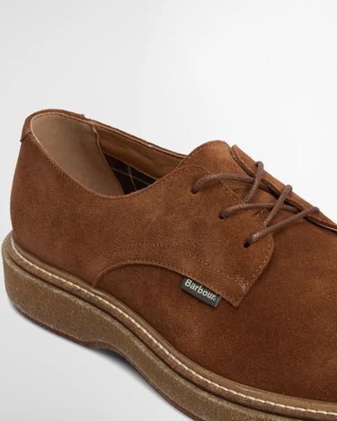 Barbour Harefield Derby Shoe in Toffee Suede
