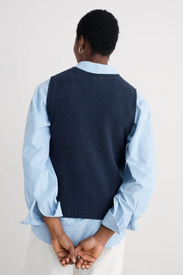 Seasalt East View Knitted Vest in Maritime