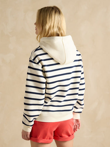 Joules Milbourne Navy & White Striped Hoodie