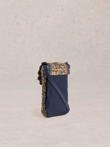 White Stuff Coco Raffia Phone Bag