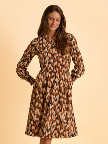 Brakeburn Hunter Dress in Brown