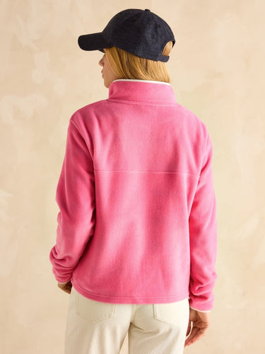 Joules Lulworth Pink Funnel Neck Fleece