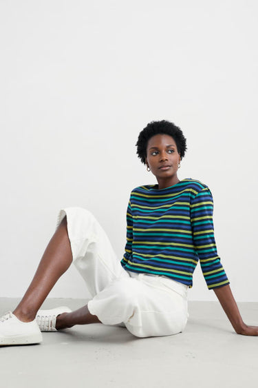 Seasalt Sailor 3/4 Sleeve Top in Cornish Emulsion