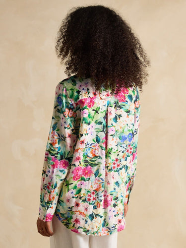 Joules Maeva Multi Floral Relaxed Fit Linen Shirt