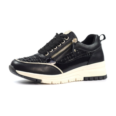 Lunar Jolt Black Wedge Trainers