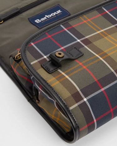 Barbour Tartan Hanging Washbag in Classic