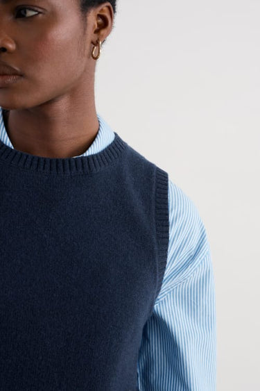Seasalt East View Knitted Vest in Maritime