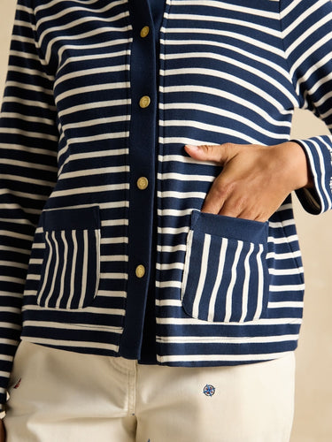 Joules Harbour Jersey Cardigan in Navy
