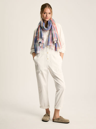 Joules Harlyn Check Summer Scarf