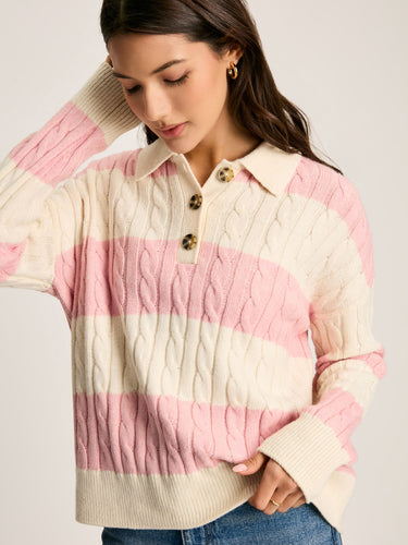 Joules Love All Cable Knit Jumper
