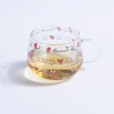 Welsh Glass Mug with Cariad and Heart design