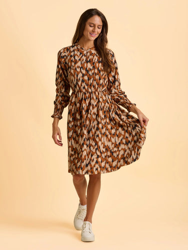 Brakeburn Hunter Dress in Brown