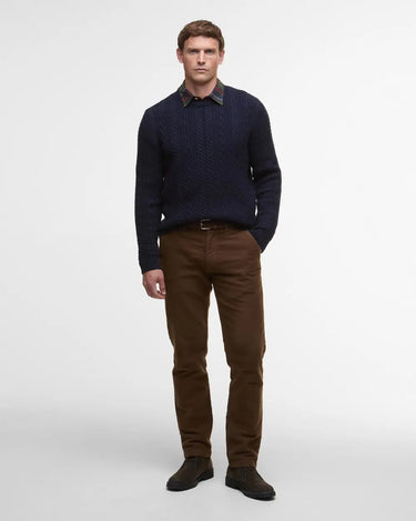 Barbour Lowfen Cable Crew Jumper in Navy