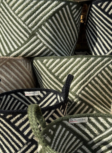 The Braided Rug Zebra Basket - Medium