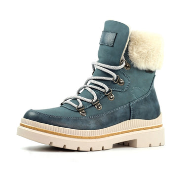 Lunar Evelyn Mid Blue Waterproof Boots