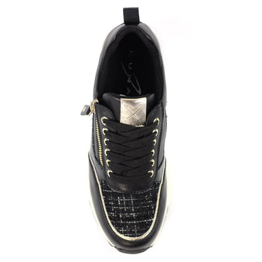 Lunar Jolt Black Wedge Trainers
