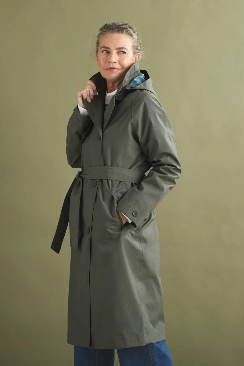 Rain trench coat with hood clearance