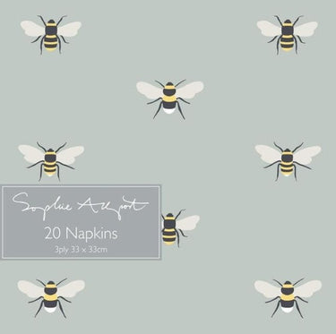 Sophie Allport Paper Napkins in Bees Design