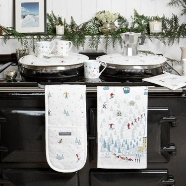Sophie Allport Tea Towel With Skiing Scene