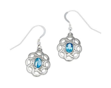 St Justin Topaz Celtic Knot Earrings